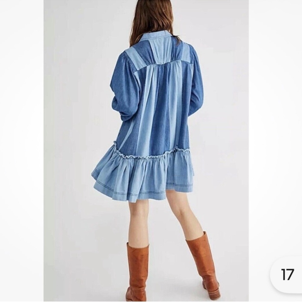 Free People Denim Dress, New - Picture 5 of 5